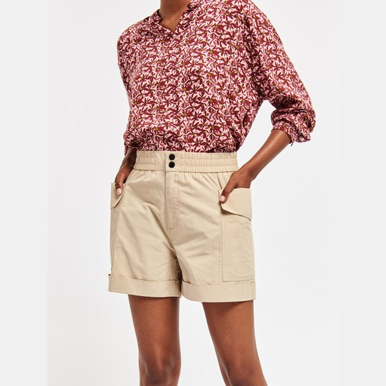 Aigle Bermuda Shorts Women Beige ZA-82934